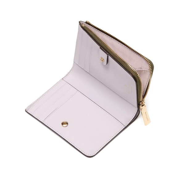 New Kate Spade Madison Small L Zip Wallet Saffiano Leather Seaweed - Picture 3 of 3